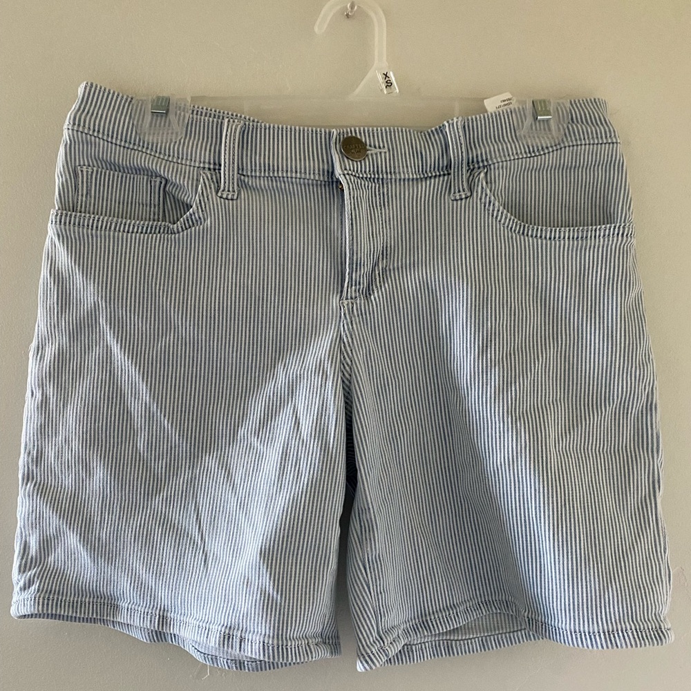 Blue and white striped shorts!